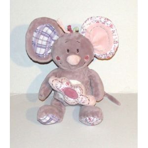 Doudou Souris Noukies Musicale Peluche Souris Nina Parme 29 Cm - Occasion