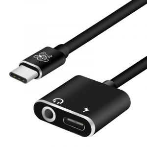 (#19) Enkay Usb-C / Type-C + 3.5mm Jack To Usb-C / Type-C Charge Audio Adapter Cable(Black) - Occasion