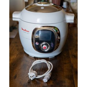 COOKEO - Mijoteur-Multicuiseur Moulinex CE702100 USB 6 L Blanc &#43; EXTRA CRISP - Occasion
