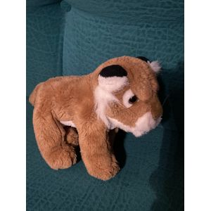 Peluche doudou vintage tigre marron bilan et noir billesle grand parc puy du fou 24cm - Occasion