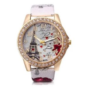 Montre À Quartz "Tour Eiffel" Avec Son Bracelet "Love - Occasion