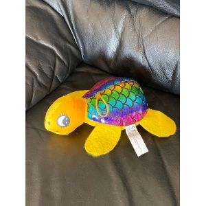 Doudou Peluche Tortue Jaune Arc En Ciel Vadimos Patece 22cm - Occasion
