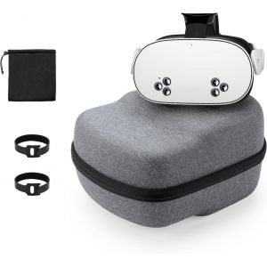 Étui Housse pour Oculus Quest & Quest 2 & Sangle Elite Strap Casque réalité virtuelle Contrôleurs Jeu VR, Coque EVA Rigide Sac Protection Case(gray) [oculus,windows] [oculus,windows] - Occasion