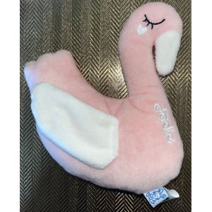Doudou Cygne Rose Blanc Dodie Jouet Peluche Bébé - Occasion