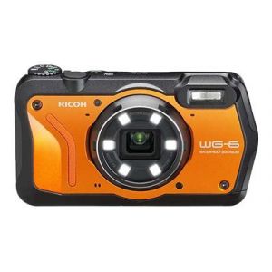 Appareil photo Compact Ricoh WG-6 Orange Appareil photo numérique - compact - 20.0 MP - 4K / 30 pi/s - 5x zoom optique - sous-marin jusqu'à 20 m - orange - Occasion