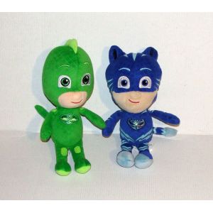Peluche Pj Masks Lot 2 Doudou Les Pyjamasques Yoyo Gluglu Frog Box - Occasion