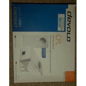2 CPL DEVOLO DLAN1200+ BLANC 1200 MBPS AVEC 2 CÂBLES RJ45 NEUFS - Occasion