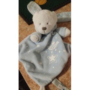 Doudou Simba bleu ours lapin &eacute;toile oiseau - Occasion