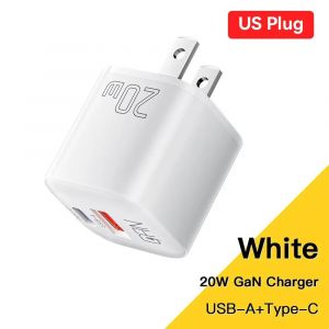 Essager-Chargeur Rapide Usb Type C,20w,Gan,Pd,Charge De T&eacute;l&eacute;phone,Qc 3.0,Chargeurs Rapides Pour Iphone 14,13,12,11,Pro,Max,Mini Ipad--Us White - Occasion