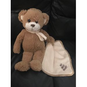 Bukowski Sweden Sos Doudou Ours Marron Mouchoir Ecru Coeur - Occasion