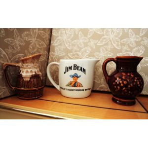 Lot De 2 Pichets À Vin Ou Eau Et 1 Broc À Whisky Ou Bourbon Jim Beam Ou Carafe - Occasion