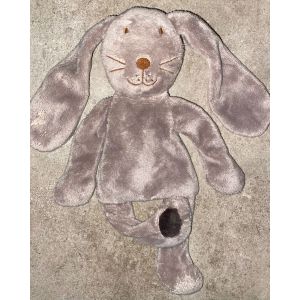 Doudou Lapin Du Pareil Au Meme Gris Beige Peluche Billes Jouet Bebe - Occasion