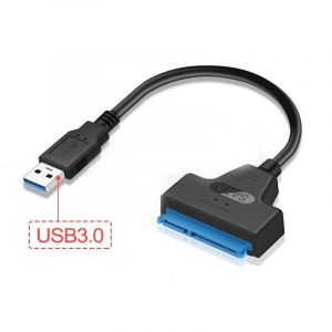 C&acirc;ble USB 3.0 SATA 3 vers adaptateur USB jusqu'&agrave; 6 Gbps pour disque dur externe SSD de 2.5 pouces, 22 broches, connecteur d'installation pour ordinateur - Occasion