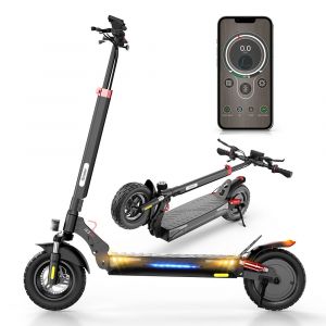Trottinette Electrique Iscooter Ix3 - 10 Pouces Pneus Tout-Terrain Plié Batterie 10ah 800w Vitesse Maximale De 40km/H Portée De 40km Avec App, Double Absorption Chocs Avant Arrière, Noir - Occasion