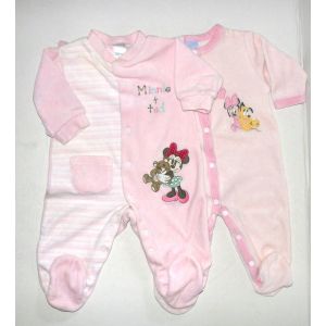 Pyjama Babygros Ou Dort Bien Lot 2 Pyjamas Disney Baby 6 Mois Avec Minnie Brodés Sur Les 2 - Occasion