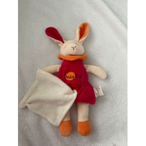 Doudou Peluche Lapin Rouge Orange Baby Nat - Occasion