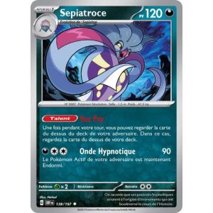 Carte Pok&eacute;mon - Sepiatroce - 138/197 - Ev3 Flammes Obsidiennes - Occasion