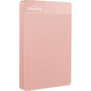 UnionSine HD2510 Disque Dur Externe Portable 500Go Ultra-Mince 2.5" USB 3.0, SATA, Stockage HDD pour PC, Mac, Ordinateur de Bureau, Ordinateur Portable, Wii U, Xbox, PS4 (Rose) - Occasion