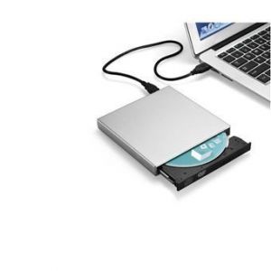 Lecteur/Graveur CD-DVD-RW USB pour PC LENOVO Branchement Portable Externe (ARGENT) - Occasion