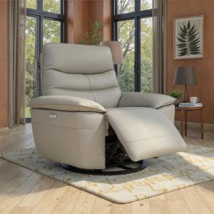 Vends Fauteuil Relax Cuir Taupe Etat Neuf - Occasion