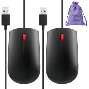 Souris d'ordinateur USB compatible avec les ordinateurs portables HP ASUS Lenovo Chromebook ou PC de bureau - Souris filaire en vrac avec pochette de voyage - Occasion