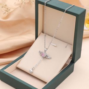 Cupidon Coeur Ange Ailes Collier Collier Chaîne De Clavicule - Occasion