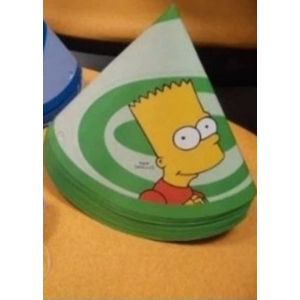 12 Chapeaux Carton Rose De F&eacute;te Marge Simpson Id&eacute;al Anniverssaire Sign&eacute; Matt Groening ( Bart Lisa Homer) - Occasion