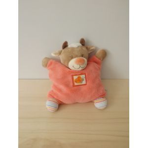 Doudou Vache Rose Papillon Nattou - Occasion