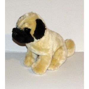 Peluche Chien Carlin Teddy Hermann - Doudou Chiot 19 Cm - Occasion