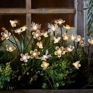 Lot De 5 Balises Solaires Déco Jardin Abeilles, Papillons Et Fleurs Led Blanc Chaud Pour Extérieur - Occasion