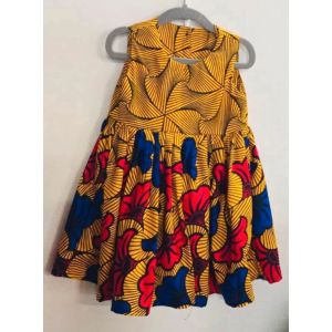 Robe Enfant Tissu Wax - Occasion