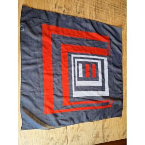 Foulard Carré Bleu Blanc Rouge Marque Neuville - Occasion