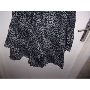 Robe Voile Double Panthère Gris/Noir T 44/46 - Occasion