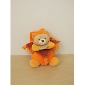 Doudou Ours Boule Arlequin Orange Rouge Doudou Et Compagnie - Occasion