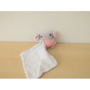 Doudou Souris Grise Rose Bleu Pois D.P.A.M - Occasion