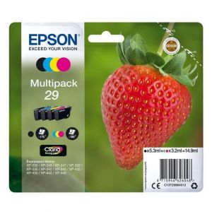 Epson Multipack 29 (Fraise) - Pack de 4 cartouches d'encre - noir, jaune, cyan, magenta - Occasion