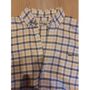 Chemise Manches Longues Jaune Rayée Noir Authentique Taille 42/Xl - Occasion