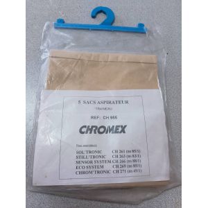 5 sacs sac aspirateur papier poussi&egrave;re traineaux tra&icirc;neau chromex ch955 ch 955 ch261 ch 261 ch263 ch 263 ch266 ch 266 ch269 ch 269 ch271 ch 271 sol'tronic still'tronic sensor system eco system chrom' - Occasion