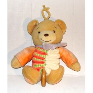 Doudou Ours Musical Accordeon Peluche Berceuse Bras Orange Kaloo - Occasion