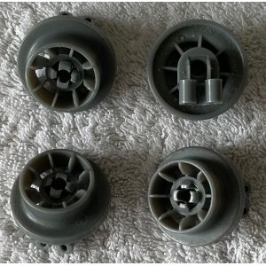 Lot de 4 Roulettes (Ø 37mm) pour Panier de Lave-Vaisselle - BRANDT - DFH12227W & DFH12227W/1. - Occasion