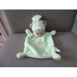 Doudou Plat Ours Vert Imprim&eacute; &Eacute;toile Nicotoy Simba Dickie - Occasion