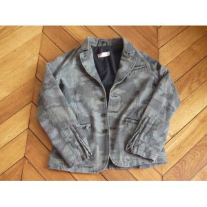 Veste Diesel Fille 12 Ans Vert Imprimé Mélangeant Écossais Et Camouflage Militaire - Occasion