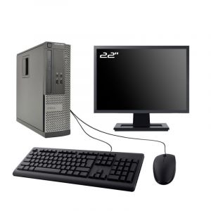 PC Dell Optiplex 3010 SFF Ecran 22" Intel I7-3770 RAM 16Go SSD 2To W10 Wifi - Occasion