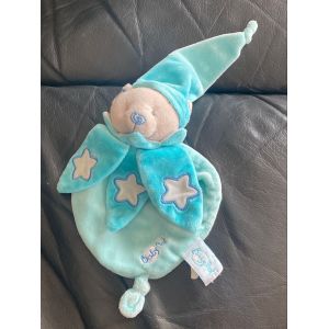 Doudou plat ours bleu Luminescent Baby Nat' Etoiles 20cm - Occasion