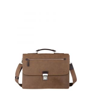 <p>Ce cartable, à double compartiment, est agrémenté d'un toucher peau de pêche pour notre plus grand plaisir.<br />L'intérieur est organisé avec deux espaces de rangement, deux poches ouvertes, deux poches zippées et trois emplacements pour stylos.<br />