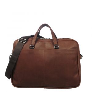 <p>Serviette business en cuir, 2 compartiments "<strong>Les Ateliers Four&egrave;s</strong>" confectionn&eacute;e &agrave; la main, en <strong>France</strong> ! <br />Elle contient 4 petites poches plates dans l'un des compartiment et une poche rembourr&eacute;e dans le second pour