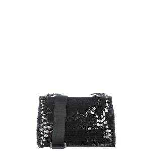 <p>Sac de soirée <strong>Calvin Klein</strong> Sequins en simili cuir verni parsemé de sequins. <br />Il contient une poche plate.<br /> Sa bandoulière en toile est réglable et amovible. <br />Il peut également se porter comme une pochette en soirée avec