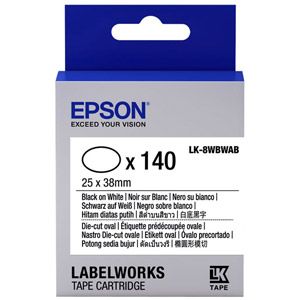 EPSON LK-8WBWAB - Noir sur blanc / 25 x 38 mm - C53S658902