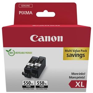 CANON PGI550 XL - Noir Pack de 2 / 15 ml - 6431B010