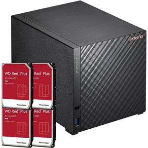ASUSTOR DRIVESTOR 4 + 4 x WD Red Plus 6To - BUNAS1104T-WD60EFPX
